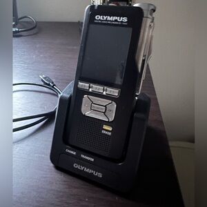 Olympus rechargeable recorder.